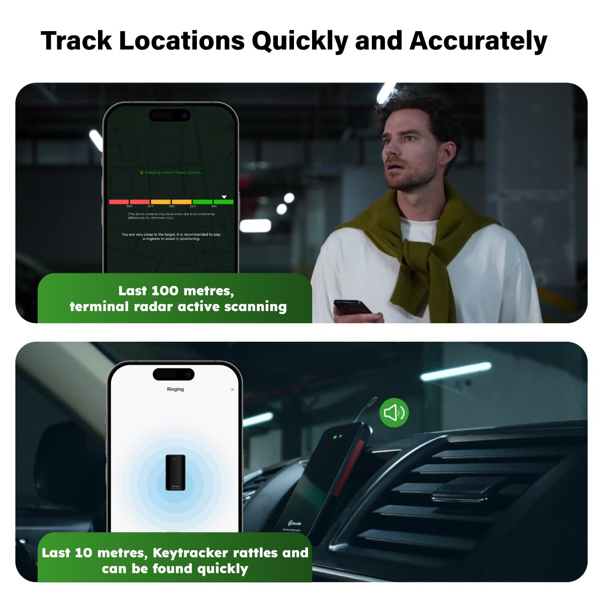 GlocalMe KeyTracker, Traceur GPS Global 4G LTE pour Enfants, véhicules, Bagages & Objets de Valeur, étiquette Intelligente avec GPS, AGPS, LBS, Bluetooth, Wi-FI et Radar Actif