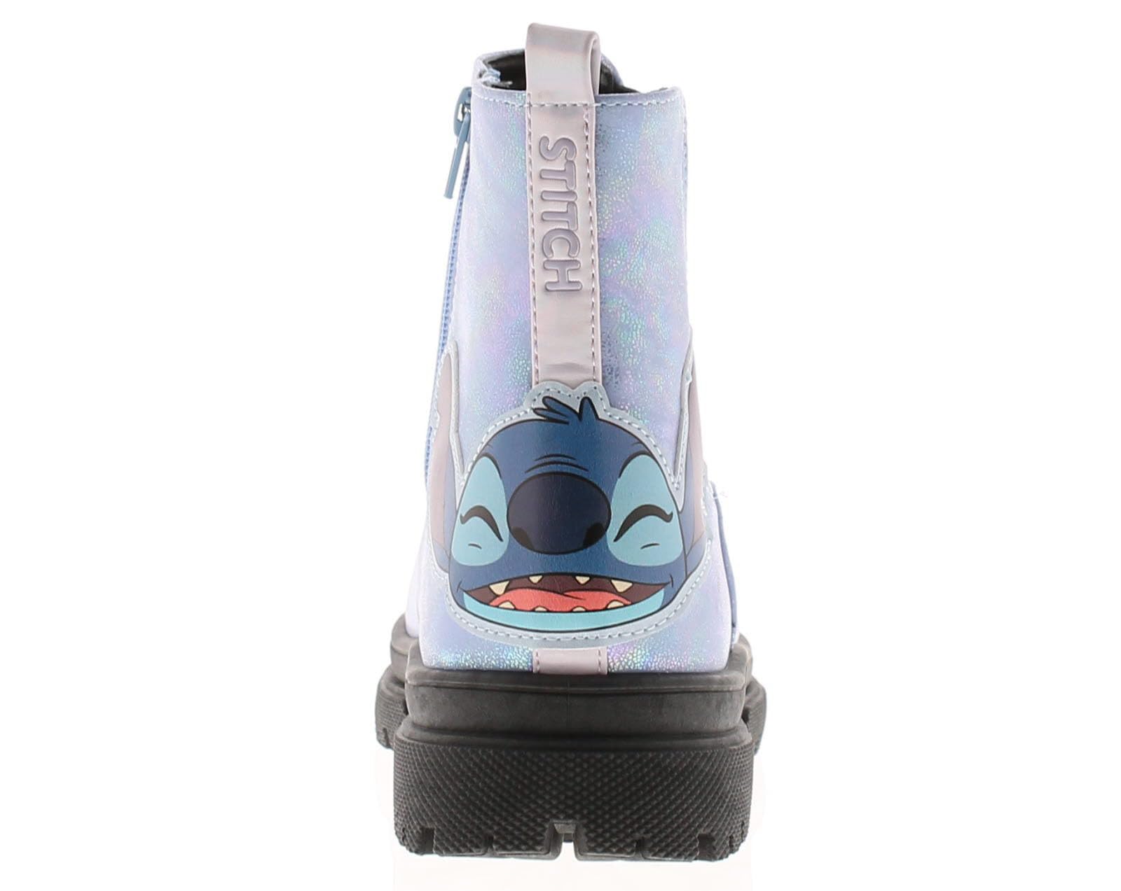 Disney Stitch Character Mädchen Stiefeletten Mädchen Lila Glitzer Chelsea Boots