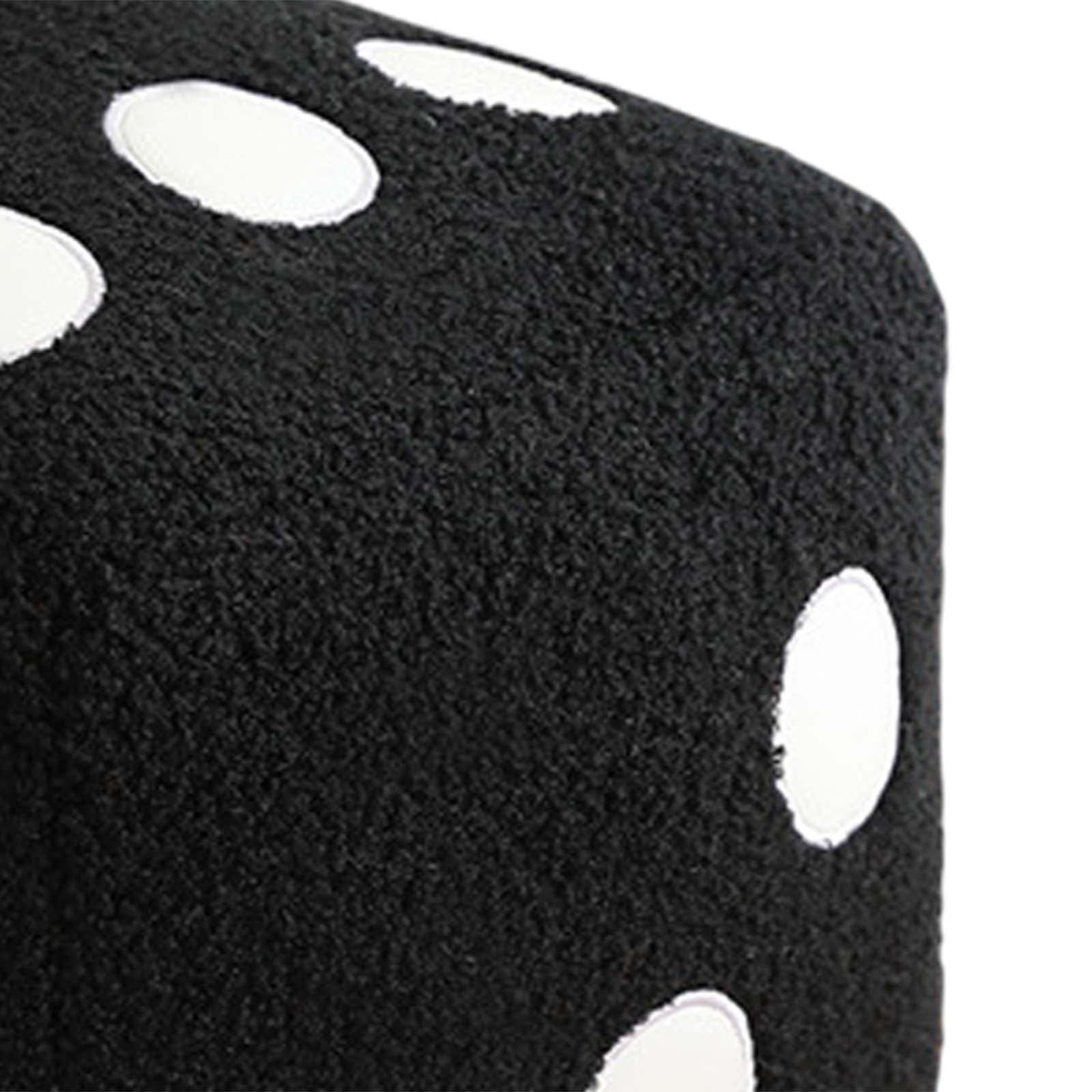 Dado DOT Peluche Morbido Cubo Schiuma Giocattolo Apprendimento Matematica Dado da Tavolo Jumbo 25cm Accessorio Insegnamento STEM Adatto per Bambini Gi, Nero