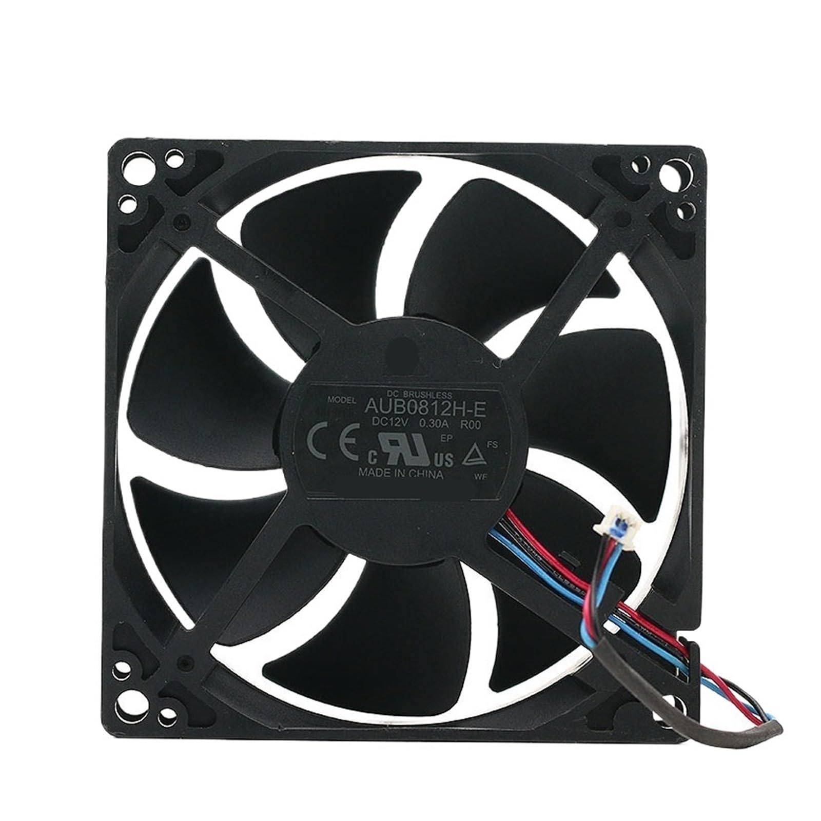Fcarumiqp One Color Aub0812h-E 12V 0.3A 8Cm 3 Wire Cooling Fan 3000Rpm 35Cfm