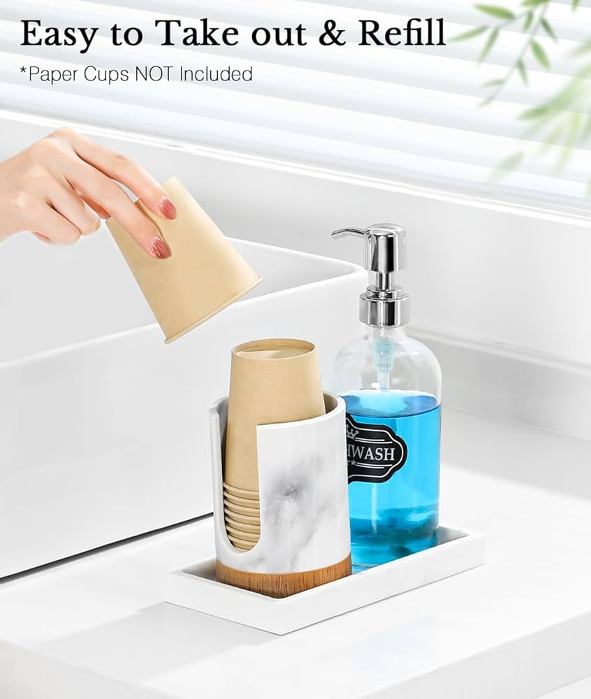 Amazon.com: Luxspire Dixie Cup Dispenser, 5-7oz Bathroom Cup