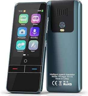 Language Translator Device, Portable Two-Way Instant Translator, High Accuracy Real-Time Translator with 139 Languages Offline Online Voice Photo Translation for Travel, Business and Learning