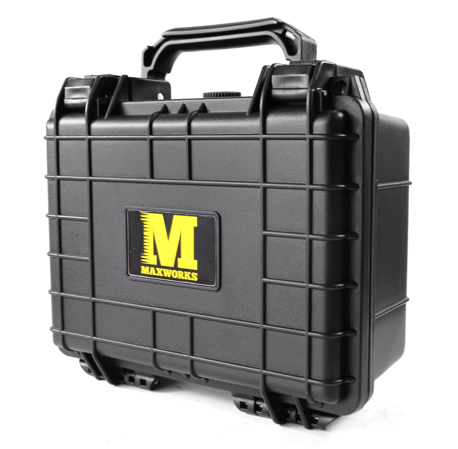 MaxWorks 51015 - Custodia rigida impermeabile IP67 per fotocamera, multiuso, interno in schiuma, 21,6 x 15,2 x 9,9 cm, interno nero, esterno 23,1 x 19,3 x 11,2 cm, Nero, Custodia rigida impermeabile