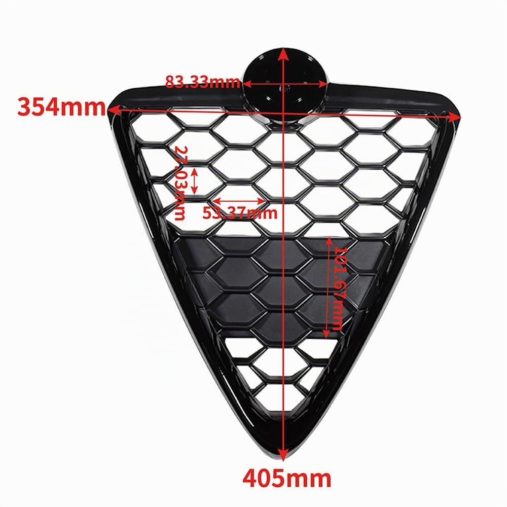Rejilla de radiador Rejilla delantera de panal de abeja Rejilla de parachoques delantero Rejilla decorativa de abeja compatible con Alfa Giulietta 2016- Romeo 2010-156112051