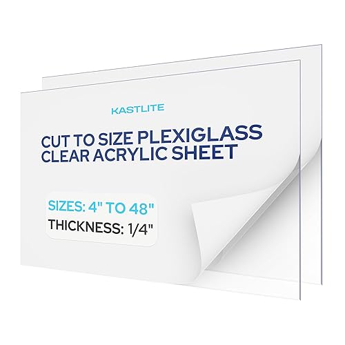 KastLite Hoja de acrílico transparente  Grosor de 18 pulgadas  Plexiglás de 0.125 pulgadas de grosor  Corte 12 pulgadas x 36 pulgadas, también