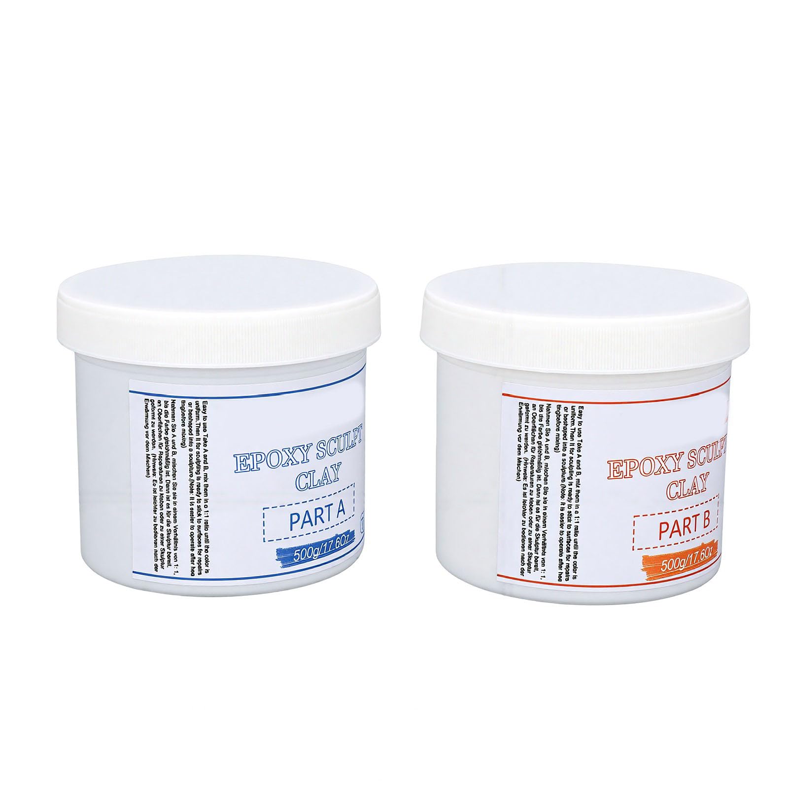 Arcilla para Escultura Seca Al Aire, Juego de 1 Kg |Arcilla de Modelado Autoendurecible de 2 Partes para Construir y Reparar Obras de Arte sin Hornear