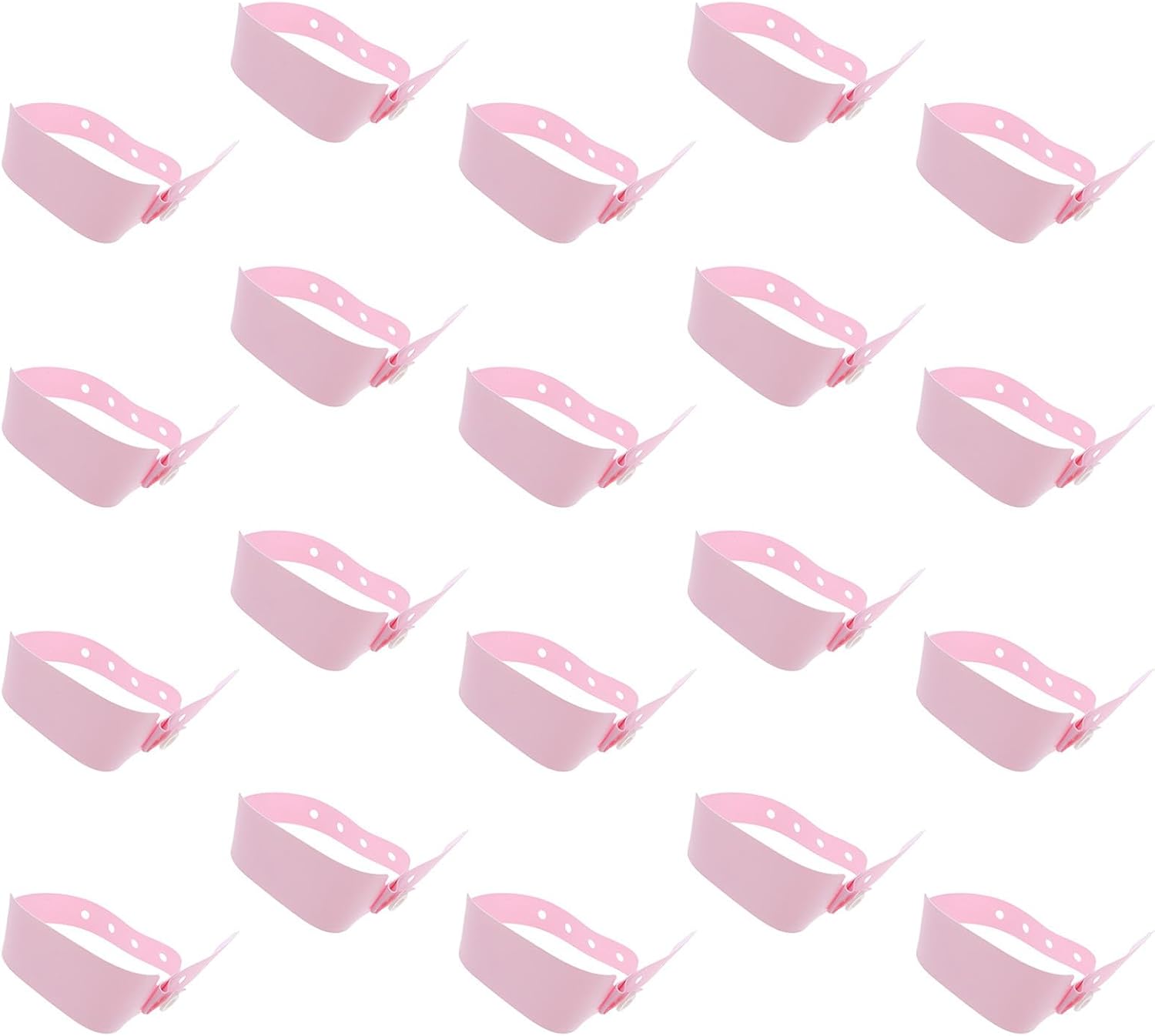 200pcs Adjustable Pink Patient Wristband for Adults, PVC Material with Smooth Surface, Anti-Removal Feature, Reduces Manual Id Errors, for Hospital Use