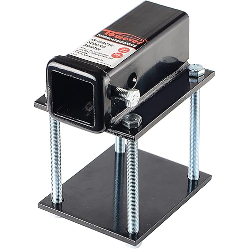 83801 Towever RV Bumper Hitch Receiver 2 inches Adapter for 4-4.5 inches Travel Trailer Rear Bumper