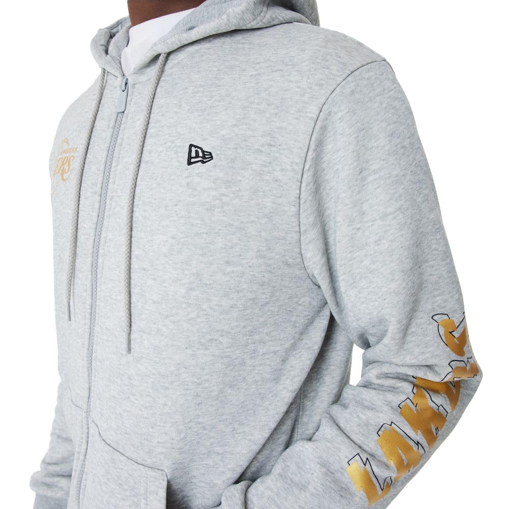New Era Bluza z kapturem Mężczyźni Team Script Fz Hoody Loslak Hgrmtg Los Angeles Lakers