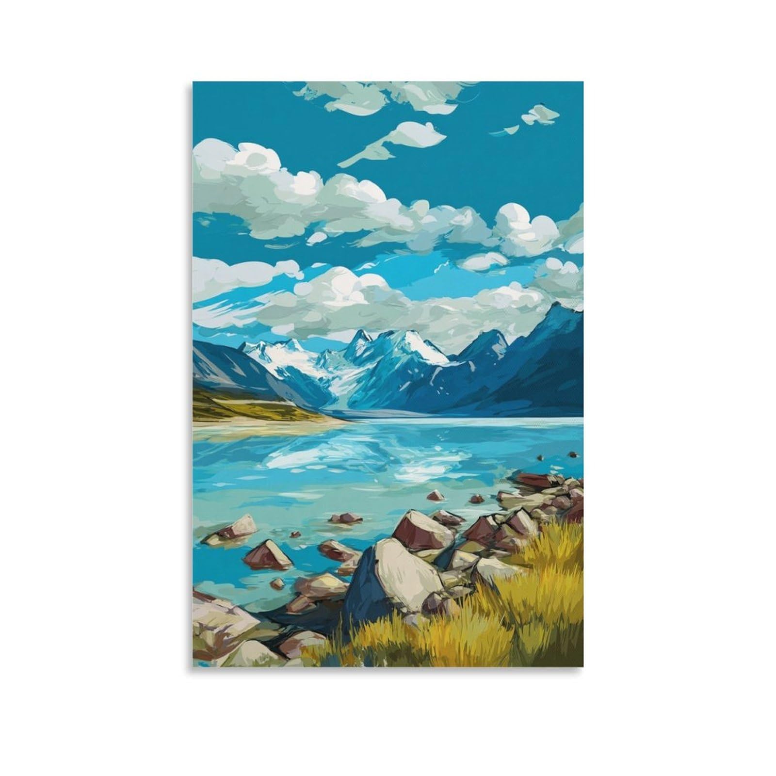 ZBBGGOZ Glacier Bay National Park Posters 12x18inch(30x45cm) Vintage Watercolor Canvas Art