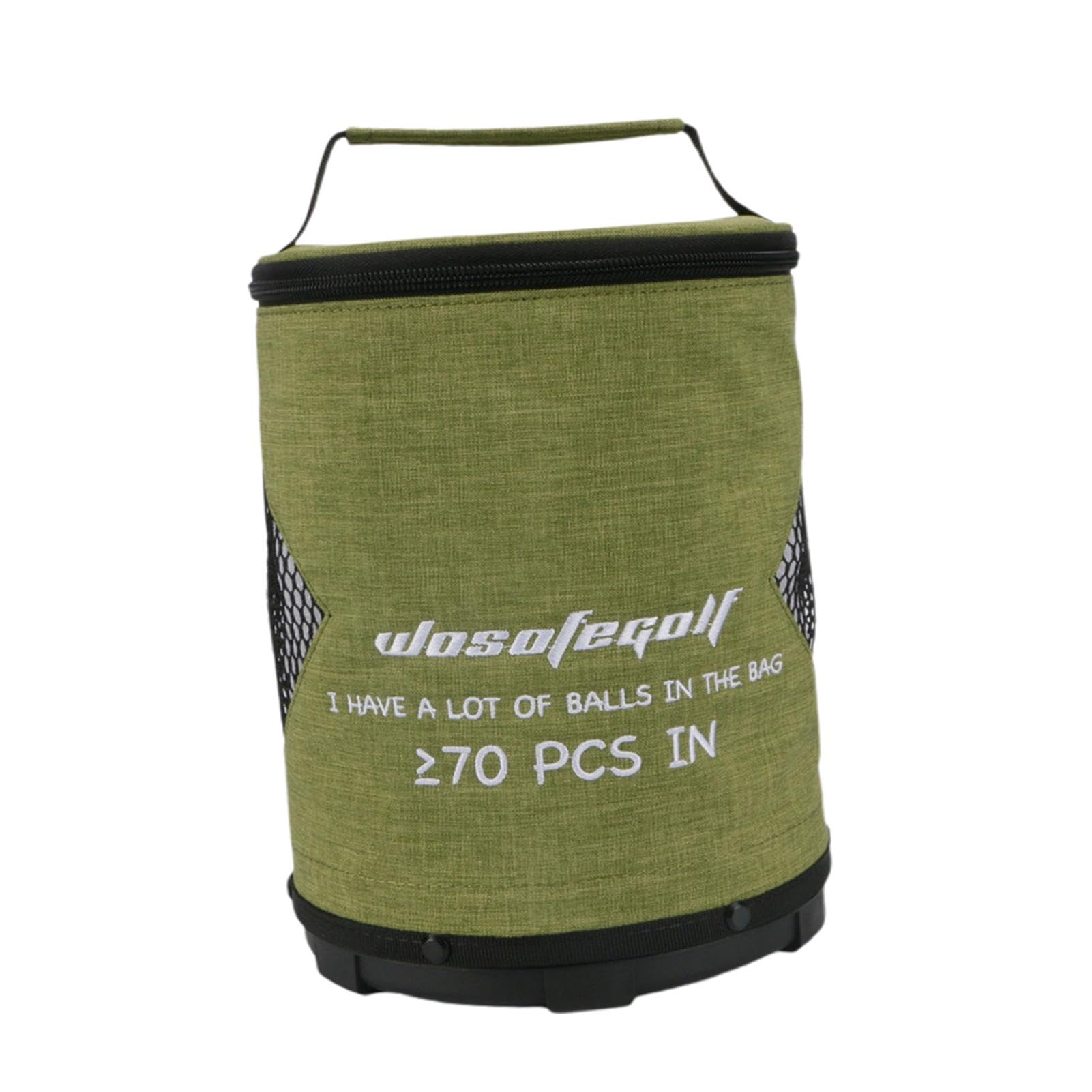 Pochette pour balle de golf – Pochette cylindrique de grande capacité avec fermeture éclair | Pochettes de rangement portables et pliables, sac léger pour balle de golf, pingpong