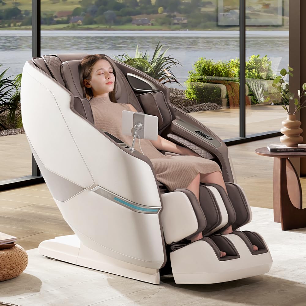 ROTAI 4D Fauteuil de massage complet du corps Fauteuil de massage à gravité zéro pour massage Back Neck relax at Home Office
