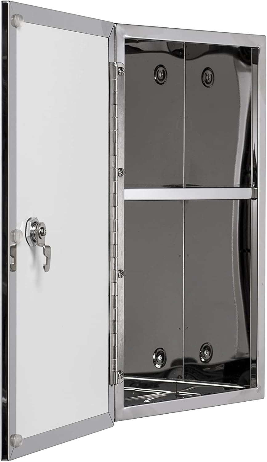 70% оƒƒ Dіѕсоunt Croydex WC846005AZ Trent Stainless Steel Lockable Surface Mount Medicine Cabinet with Keys, 15.7 x 9.8 x 5.2 In.