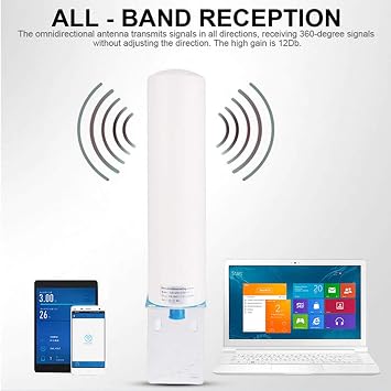 High Gain 10-12 dBi Universal Wide-Band 4G/3G/2G/LTE Omni-Directional Antenna Outdoor for Router/Modem/Radio Without Cable
