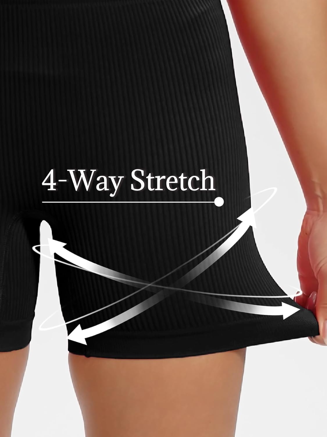 Women's Workout Gym Shorts – 5” High Waist Seamless Tummy Control, Biker Shorts Booty Athletic Shorts for Yoga - Image 4