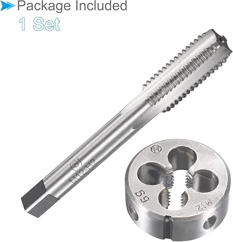 Miniatura 9 de Juego de roscas y troqueles, rosca M11 x 1.5, rosca métrica de acero de alta velocidad y kit de herramientas de troquelado redondo (aplicaciones