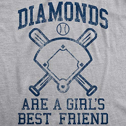 Womens Diamonds are A Girls Best Friend Tshirt Funny Cute Baseball for Ladies2