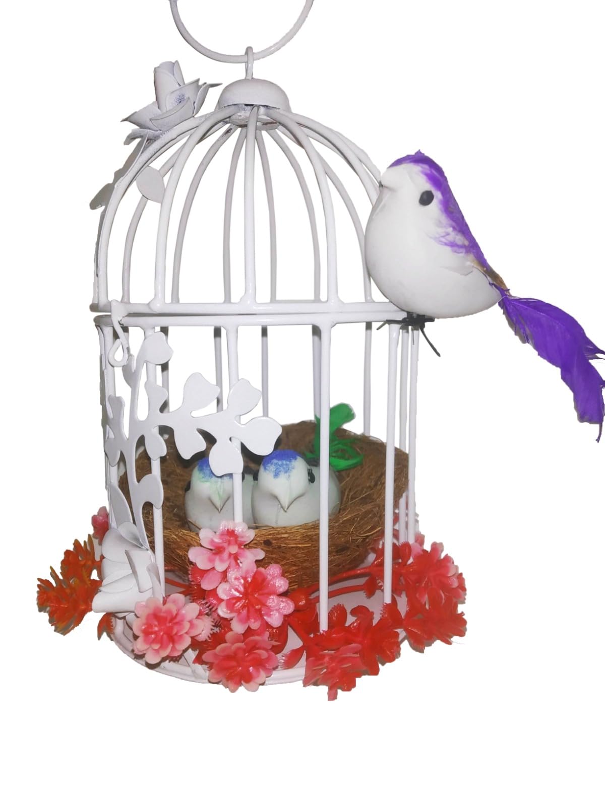 MKM Small Cage with Artificial 3 Multicolour Birds(Nest Inside) (B0CL585QF9) Amazon Price History, Amazon Price Tracker