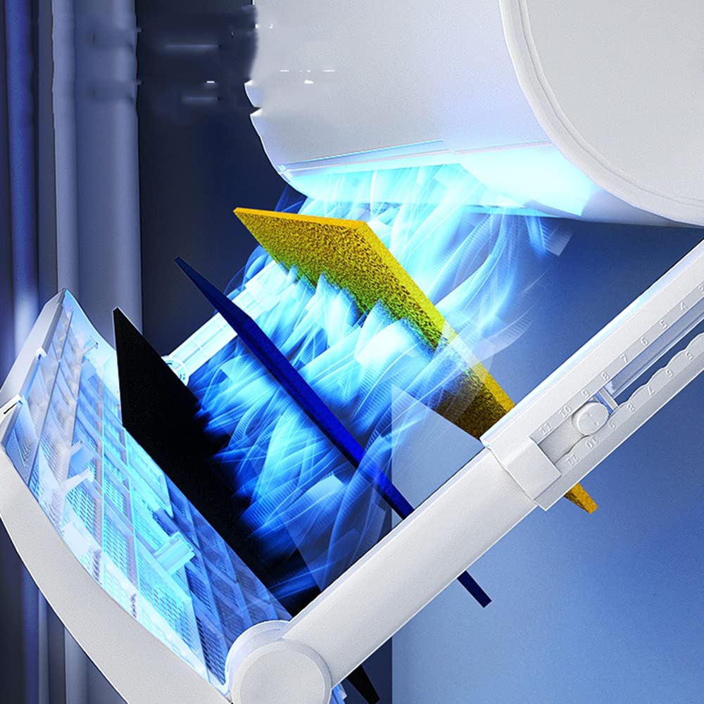 Deflector de Viento Universal Ajustable para Parabrisas, Color Blanco, con Salida de Aire Acondicionado antirretorno.
