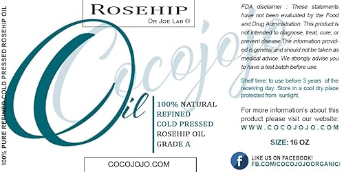 Miniatura 3 de cocojojo Aceite de rosa mosqueta para cara, aceite de rosa mosqueta para cara, aceite de rosa mosqueta, puro refinado prensado en frío, totalmente