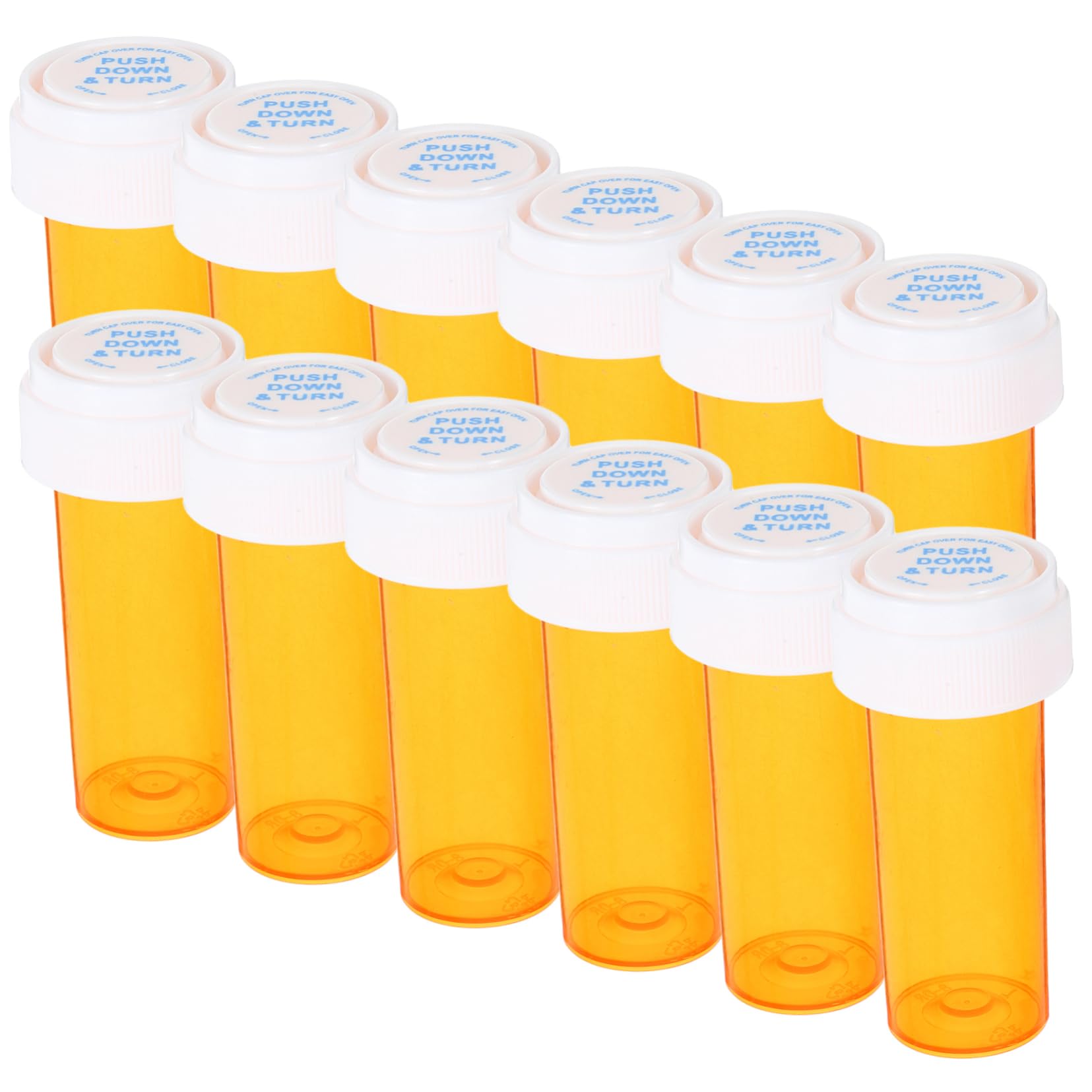 Didiseaon 12pcs Pill Bottle Medicine Bottles Lids Pill Convenient Medicine Container Small Medicine Containers Refillable Pot Liquids Cologne Pill Jars Automatic Pillbox Pp Yellow