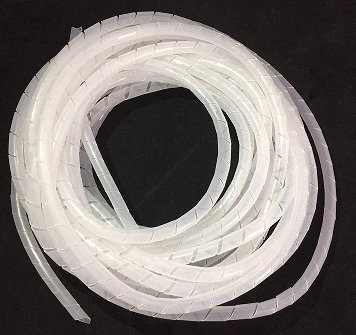 65.6Ft Spiral Wire Wrap Tube 8mm Dia Pc Manage Cable For Computer Car Wire Cover Sleeve