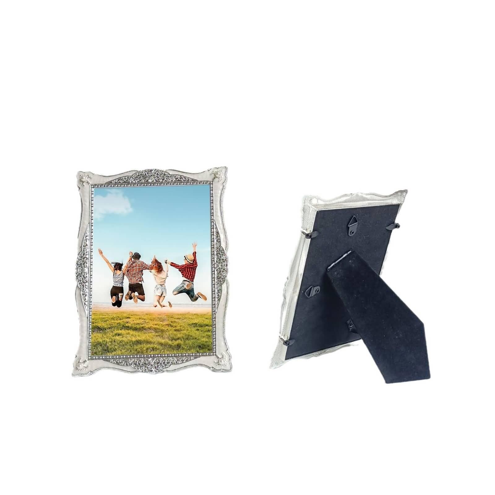 Nostalgic Retro Metal Rectangular Photo Frame For Desktop Display Usable Both Horizontally And Vertically for home decor(8x10 IN)
