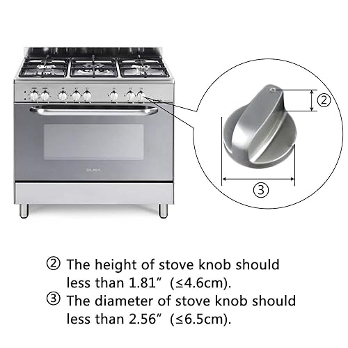 Miniatura 5 de EUDEMON - Juego de 6 fundas para pomos de gas para cocina color transparente