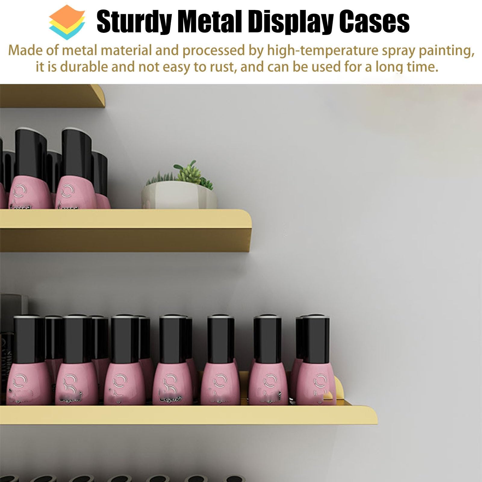 Soporte para Esmalte de UñAs Estantes para Esmaltes de Uñas para la Pared, Soporte Organizador para Esmaltes de Uñas de Pared, Pequeños Estantes para Guardar Pintalabios y Perfumes, Fácil de Colocar (