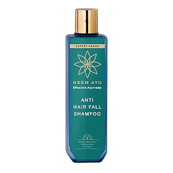 Neem Ayu Expert Anti Hair Fall Shampoo to reduce hair fall & promote hair growth, 200ml | Hair Fall control shampoo suitable for colored hair I Sulphate and Paraben Free, NO Artificial Colors | Contains Amalaki, Bhringraja, Brahmi, Aloe Vera, Manjistha | Helps in healthy hair growth | For Women, Men & Kids