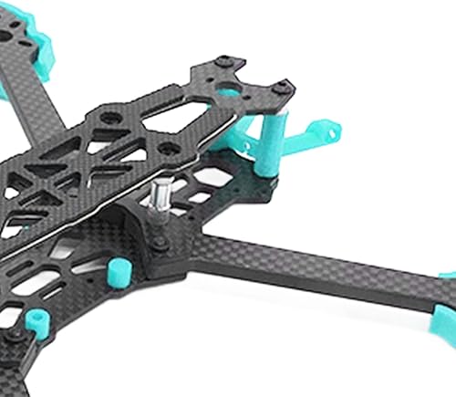 Miniatura 7 de Marco FPV Racing Drone Frame, marco de fibra de carbono RC Quadcopter ligero 8.858 in distancia entre ejes absorción de impactos para RC Drone