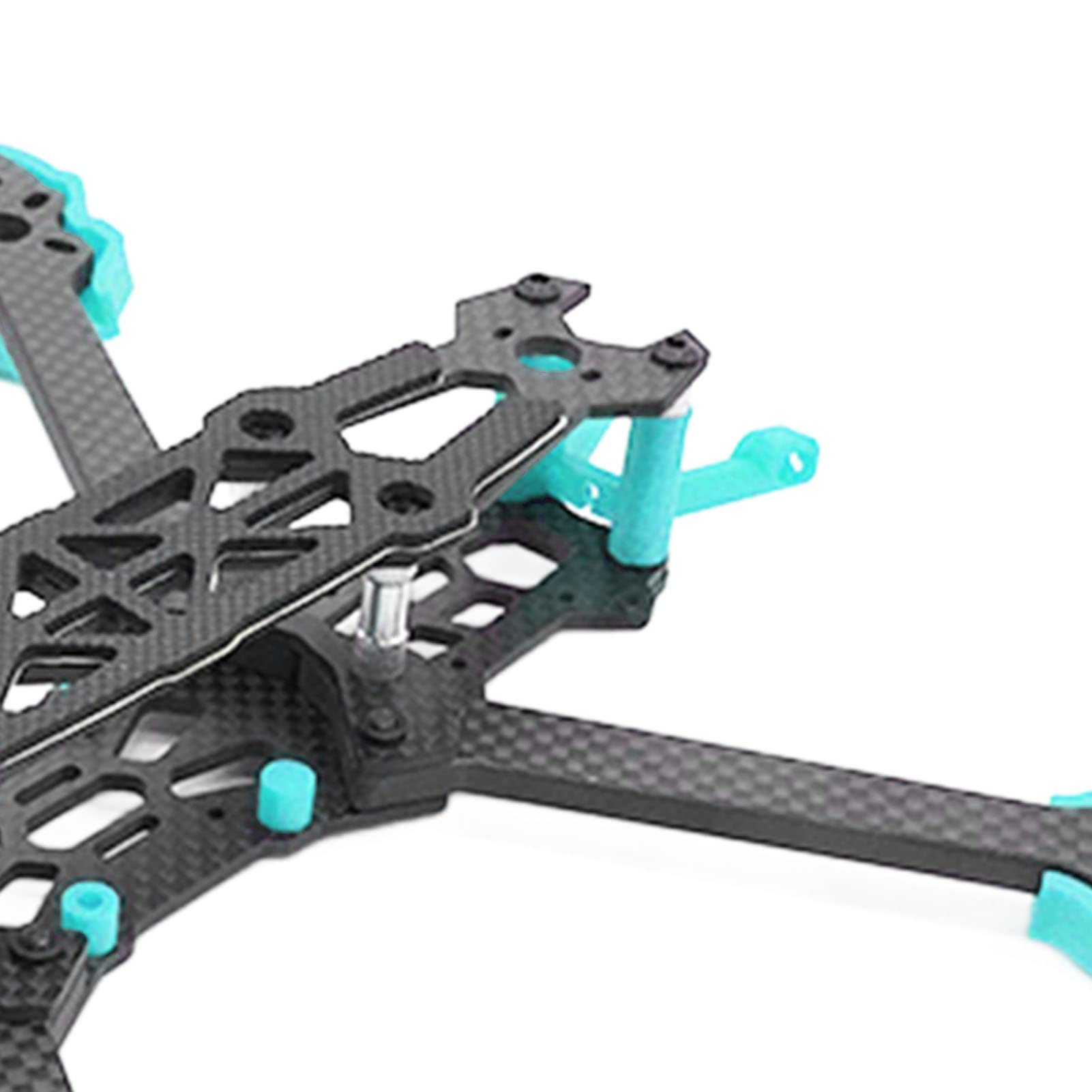 KENANLAN Quadcopter Rahmen Kit, FPV Racing Drohne Rahmen Professioneller 225mm Radstand Carbon Fiber Quadcopter Rahmen für RC Drone Zubehör (Blau)