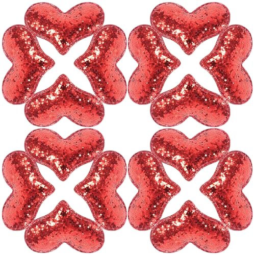 Accesorios de cabello para mujer ganchos pequeños de tela suave pinzas rojas de corazones