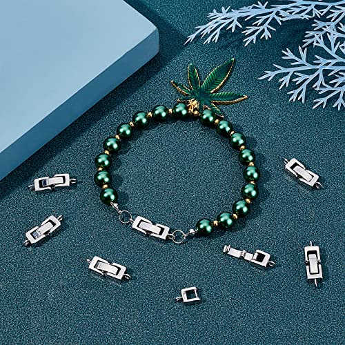 Superfindings KK-FH0002-29-US22 12Pcs Brass Fold Over Clasps 0.9X0.3Inch Platinum Jewelry Extender Micro Foldover Extension Clasp Set thumb #1