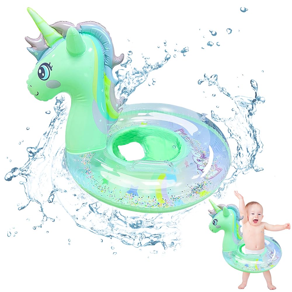 Anillo de Natación Inflable,Flotador Hinchable para Piscina,Anillo de Natación Inflable Unicornio,Flotador Hinchable Bebé,Anillo De Natación para Bebés,Bebé Inflable Anillo de Piscina