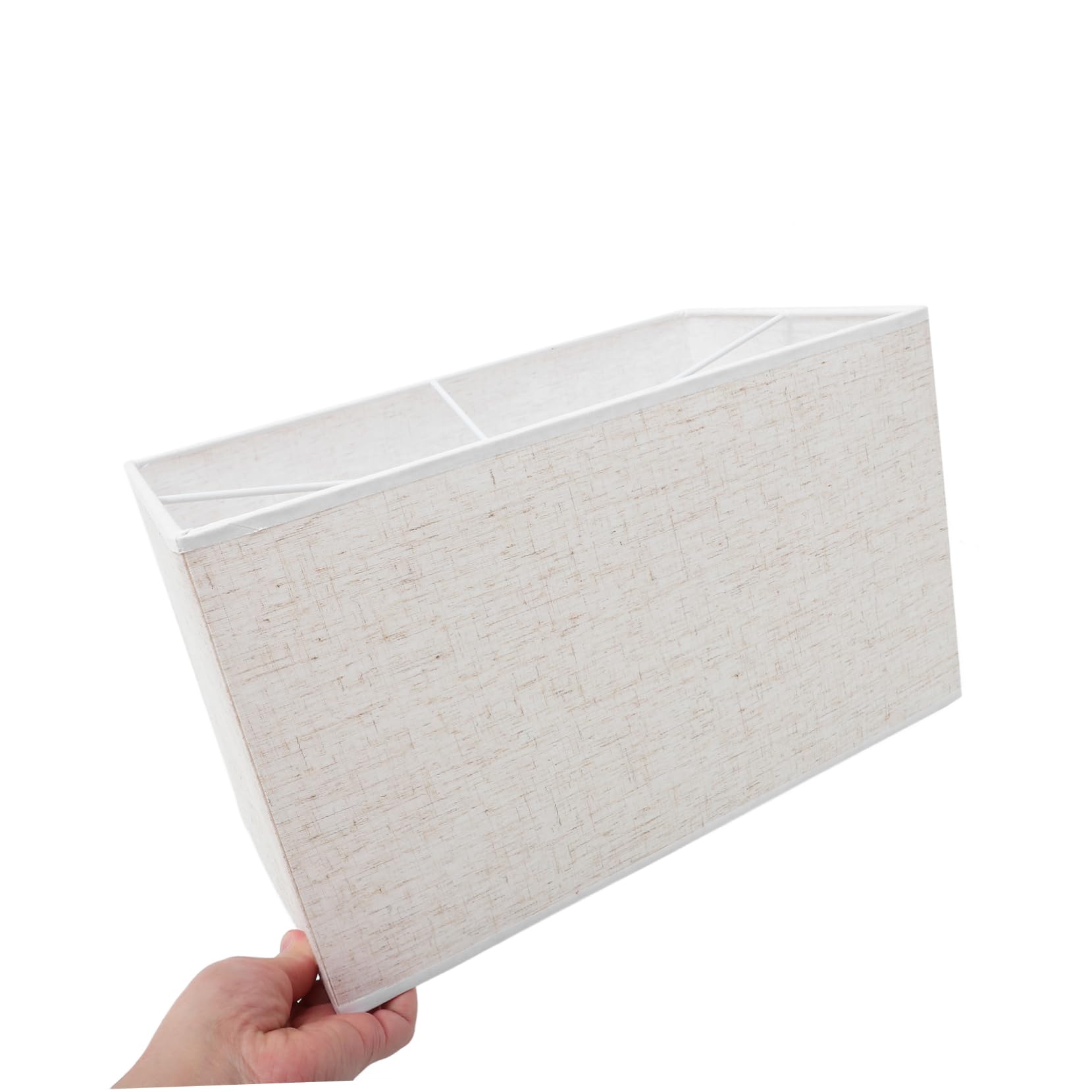 Artibetter Abat Jour Rectangulaire en Tissu Beige, Housse de Lampe Facile à Installer Effet Décoratif, Couverture Légère pour Décoration Chambre Fille Ado