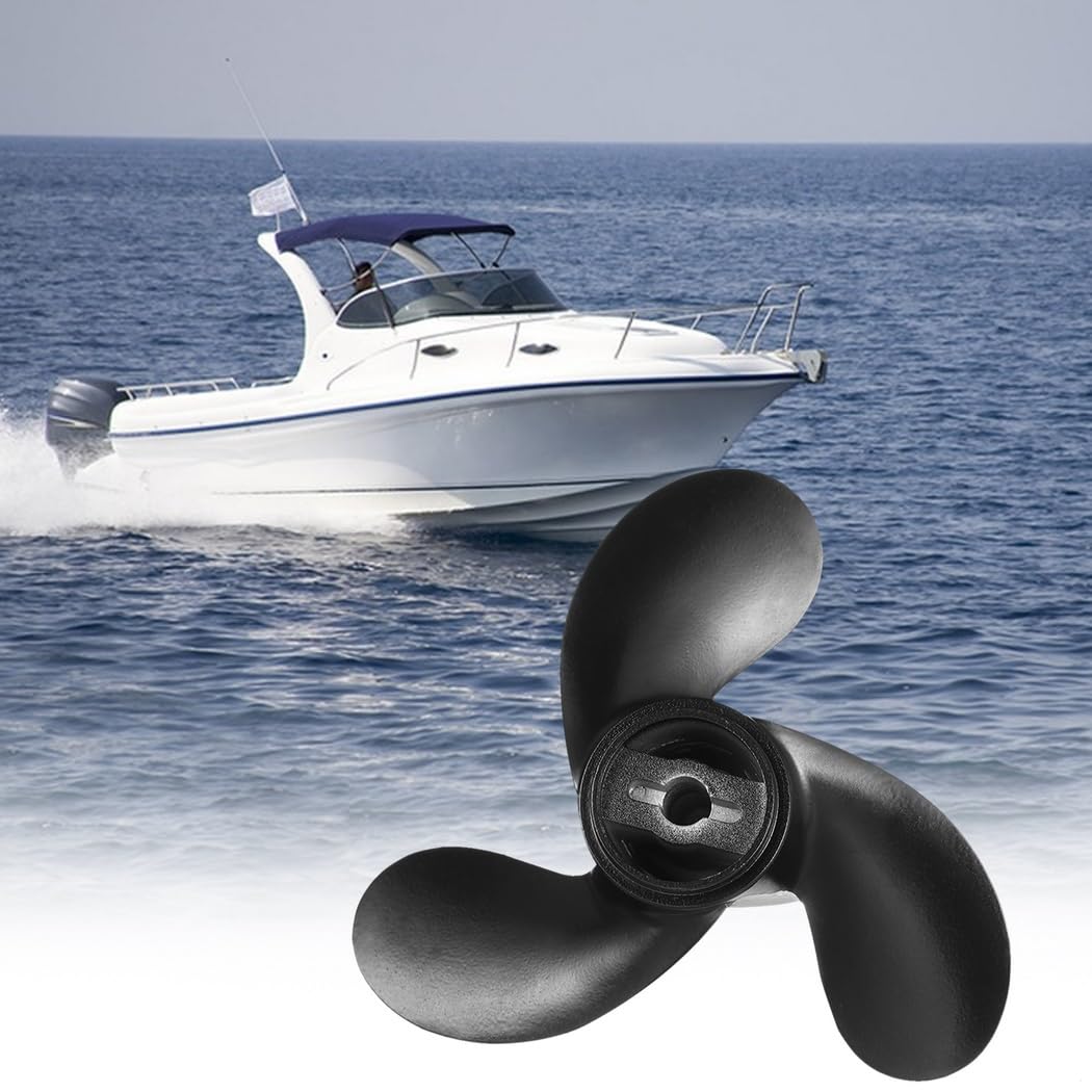 Elica per barche a 3 pale F6 in lega di alluminio, ricambio per Tohatsu/2,5 Hp e 3,5 Hp, Mercury 3,3 Hp, ideale per fuoribordo