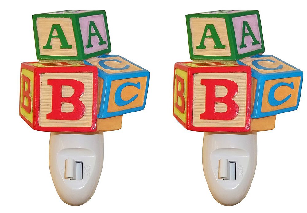 Meridian Electric Kidzlight Decorative ABC Night Light- 2 Pack