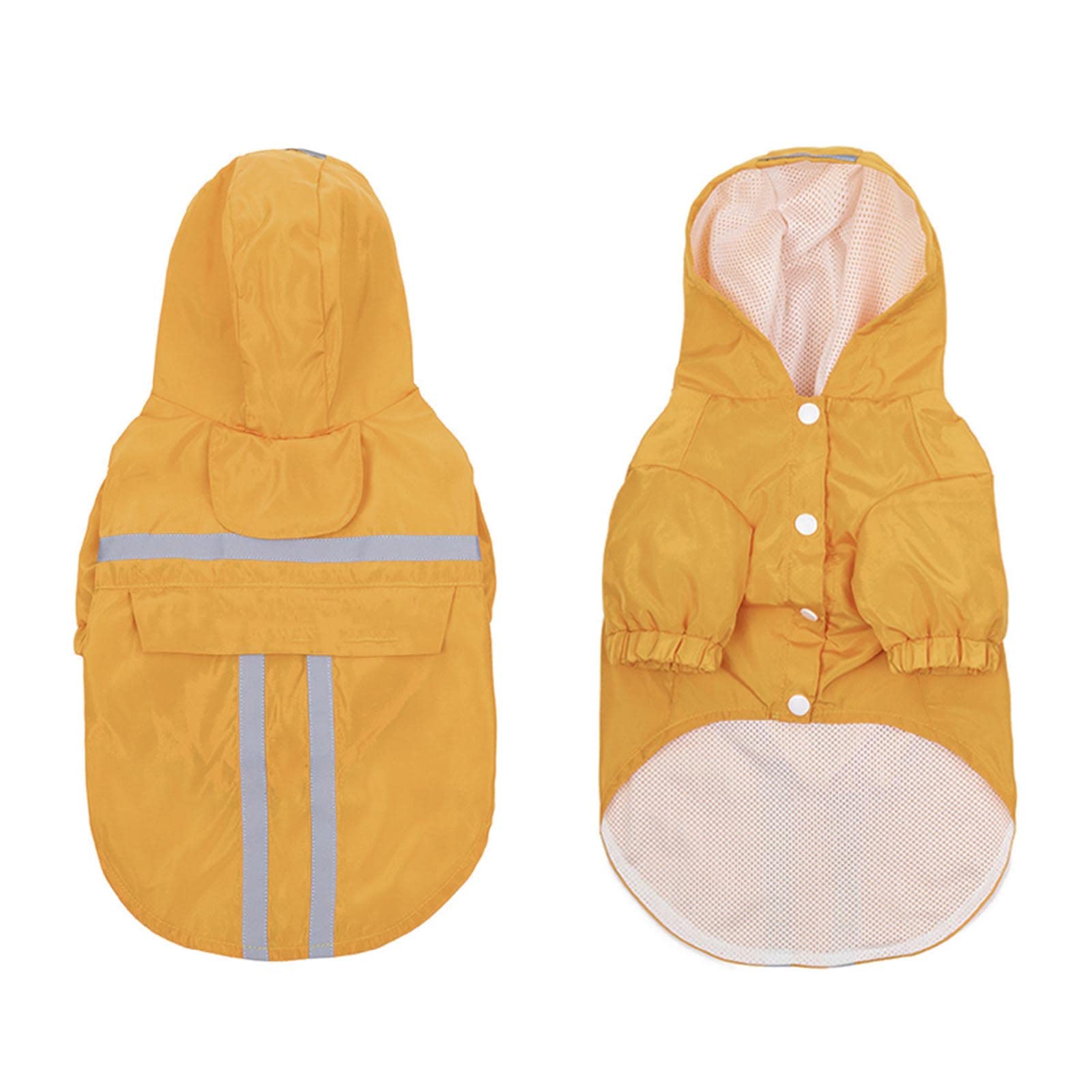 Hund Regenmantel Wasserdichte Hundemanteljacke, Hunderegenmäntel, wasserdicht mit Beinen, klein, mit Kapuze, Haustier-Regenumhang mit Kapuze, reflektierender Streifen, verstaubar und faltbar