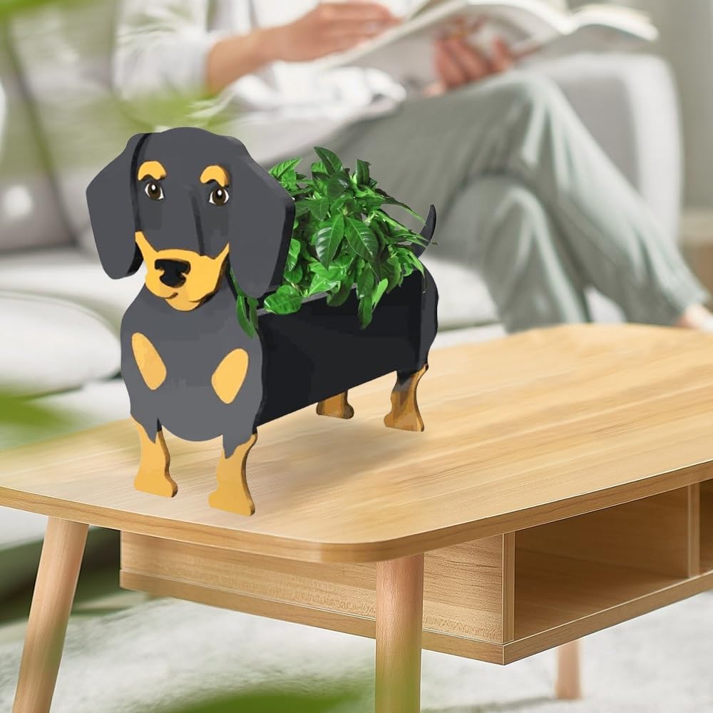 Bloempot 'Grijze Terriër (Dwergschnauzer)' - Hond- Plantenpot - Binnen