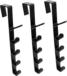 Cabilock 3pcs Door Coat Hook Over-Door Hook Over The Door Hook Kitchen Living Room Hangers Hooks Heavy Duty Garment Rack Plastic Hooks for Hanging Over Door Hanger Abs Five Sections Guide