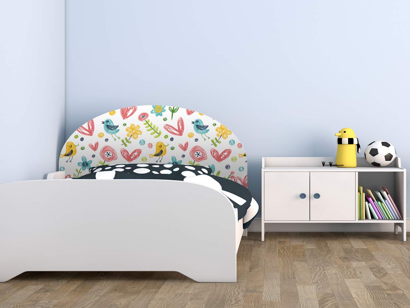Cabecero Cama Infantil PVC Impresión Digital Flores | 100 x 60 cm | Disponible en Varias Medidas | Cabecero Ligero, Elegante, Resistente y Económico