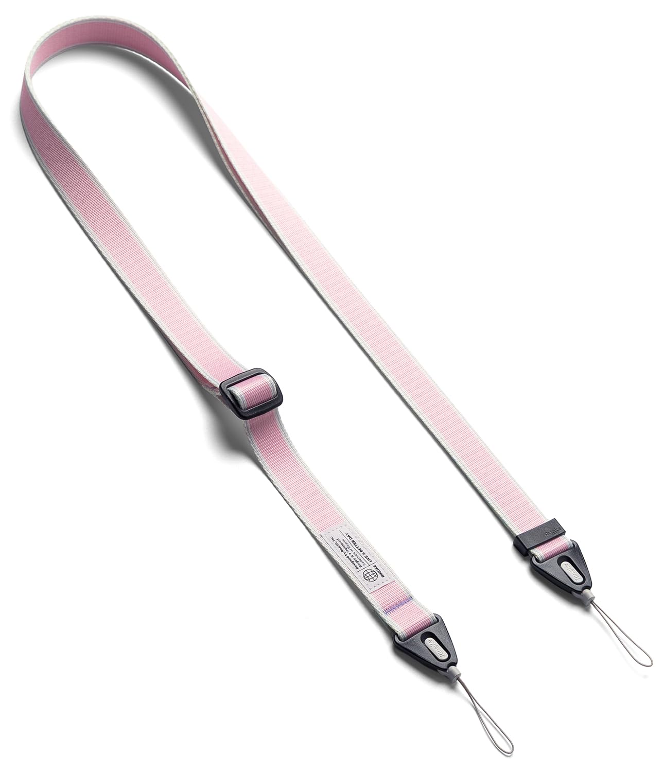 Ringke Unisex Stripe Pink Shoulder Strap [Double-Sided] Adjustable Crossbody Phone Strap, Anti-Theft Neck Lanyard For Iphone/Galaxy/Pixel Cases, Cameras, Etc.