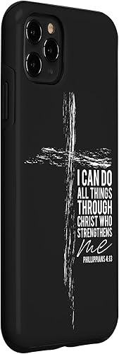 Miniatura 3 de iPhone 11 Pro Max Religioso Verso Cruz teléfono casos hombres papá Filipenses 413 caso