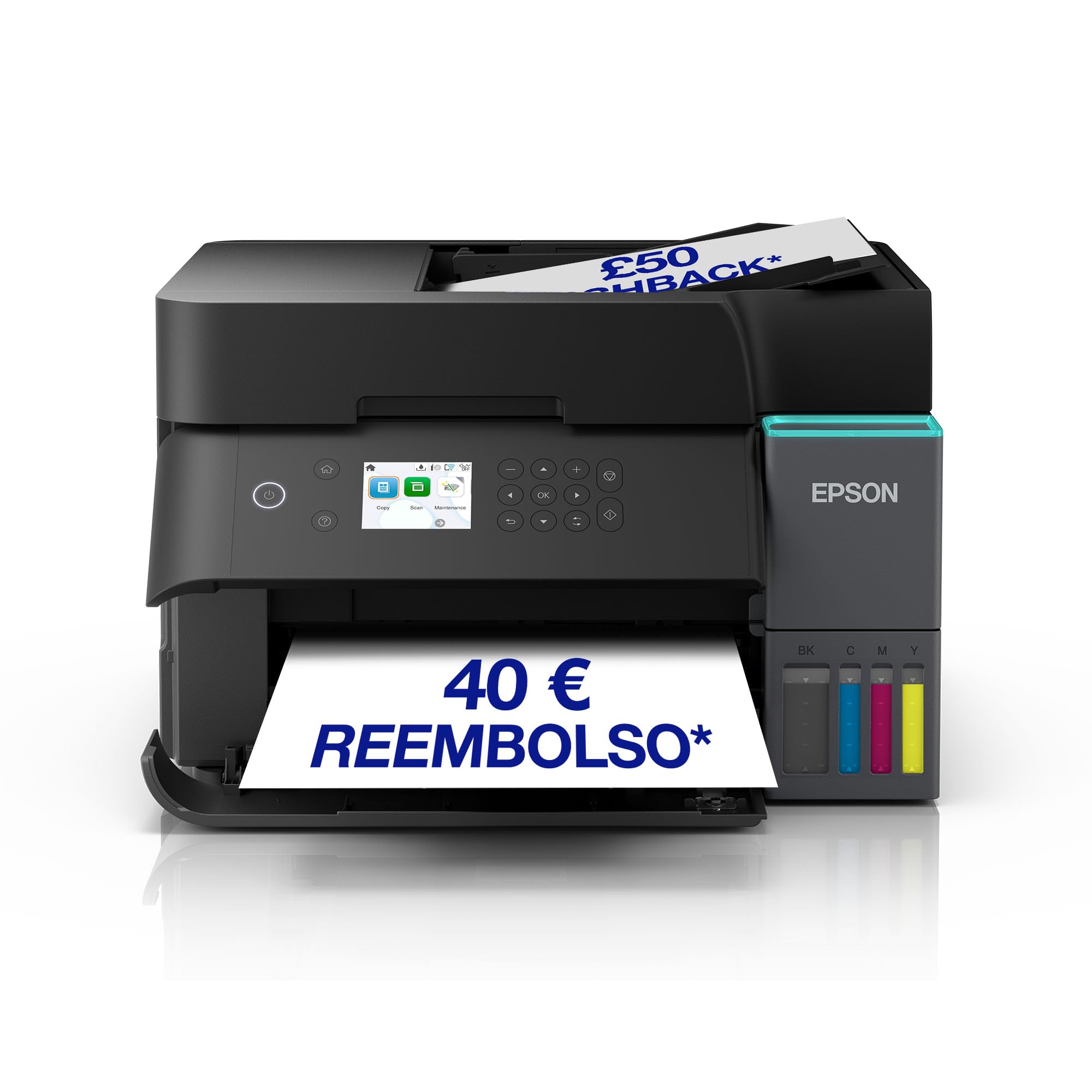 Epson EcoTank ET-3950 Impresora de Depósito de Tinta | Teletrabajo | Wi-Fi | A4 | Imprime a Doble Cara | Imprimir, Copi…