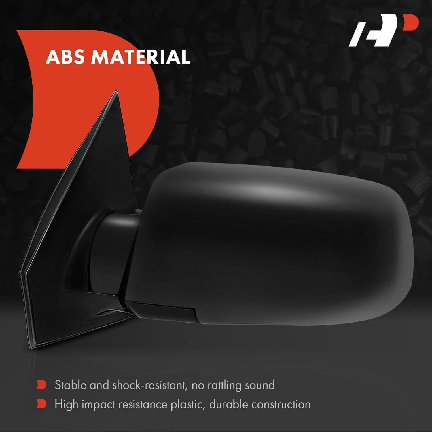 A-Premium Driver Side Manual Door Mirror - Compatible with Chevrolet Astro & GMC Safari, 1988-2005 - Non-Heated Manual Folding Textured Black Outside Rear View Mirror