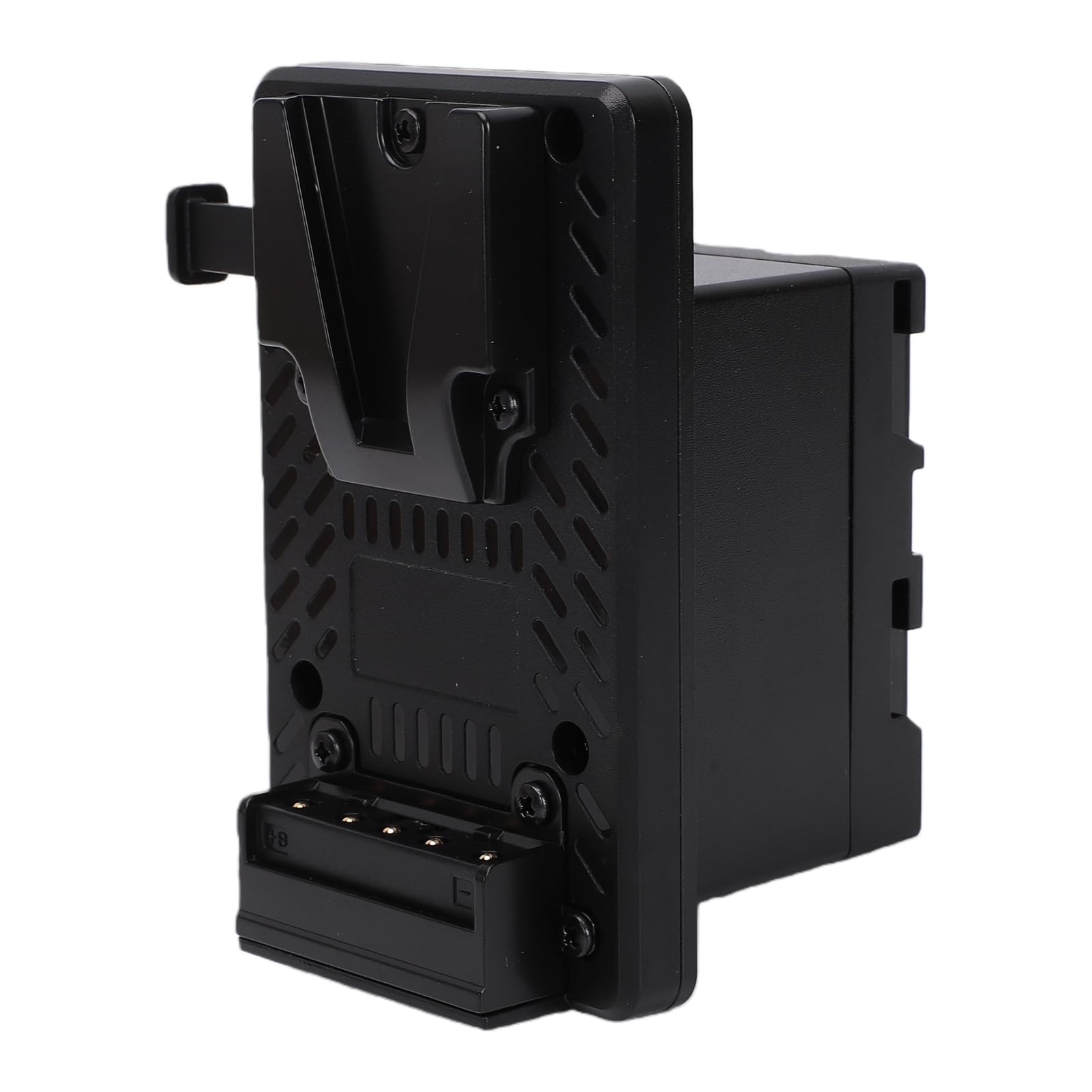 Placa Adaptadora de Batería de Montaje en V, Convertidor de Energía de Batería Ficticia de Alta Seguridad para Videocámaras BP U30, Aleación de Aluminio de 48mm