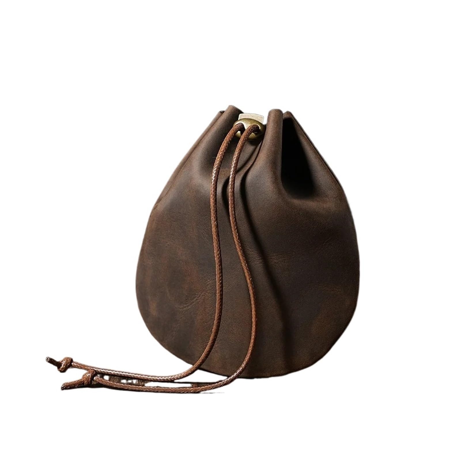 AYWTIUN Leather Drawstring Pouch Portable Leather Drawstring Pouch Coin Holders Earphone Storage Case Jewelry