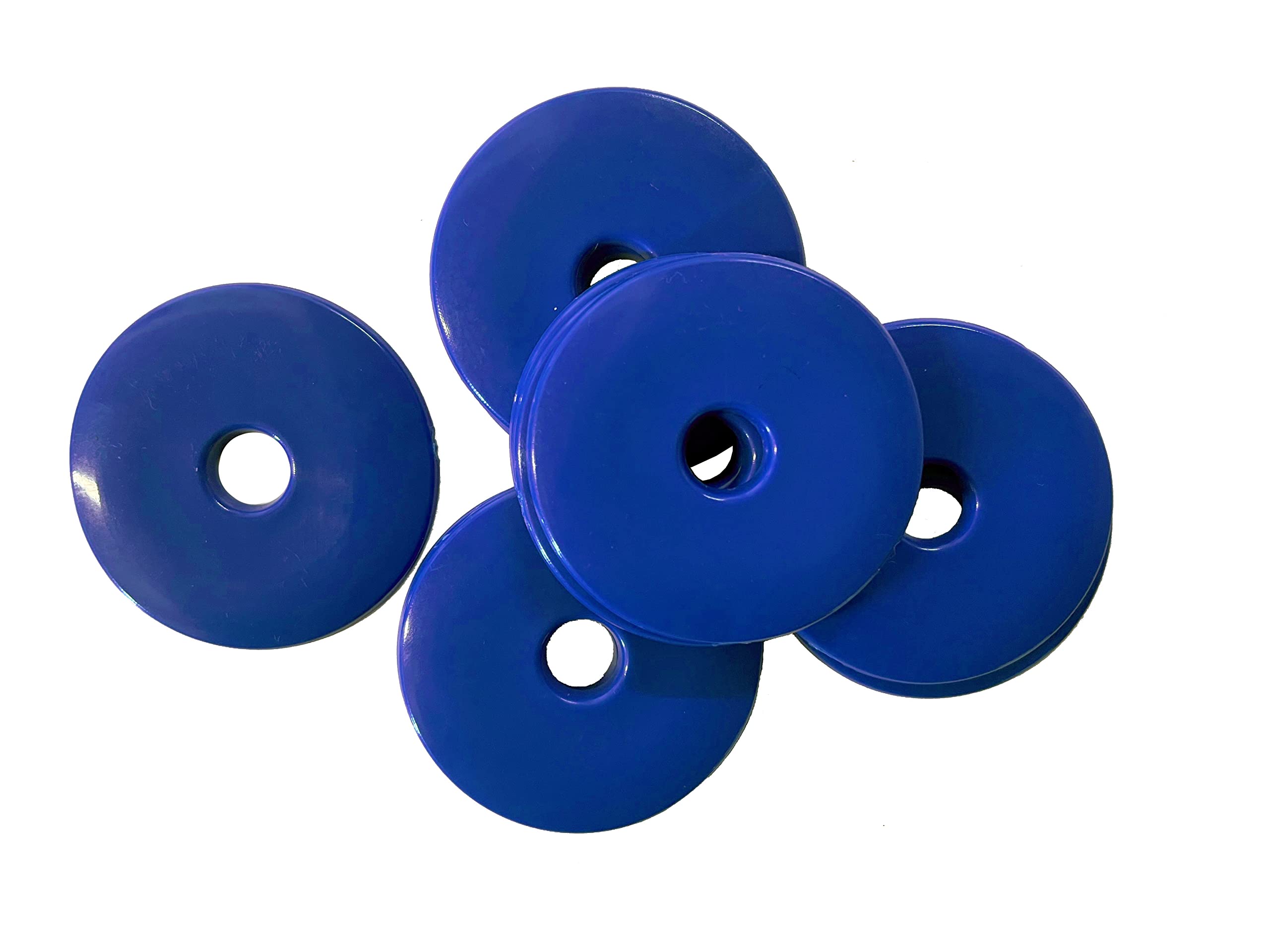 Proops 40mm Dia Blue Survey/Road Markers, High Impact HDPE Plastic Disc Washers, Bevelled Edges (S7839). Free UK Postage (10)