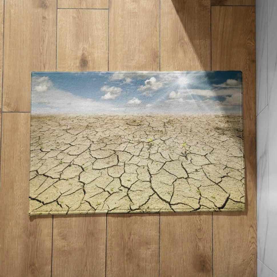 Paillasson quadrille pays sec tapis de sol extérieur 50x80cm